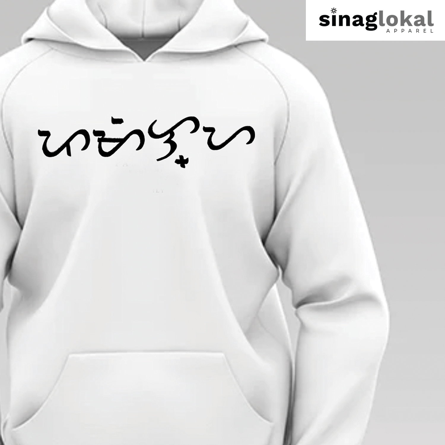 White Hoodie with Baybayin – Family