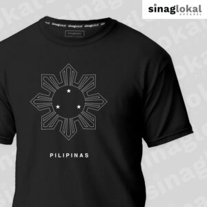 Black T-Shirt with 8-ray Sun and Pilipinas on Front