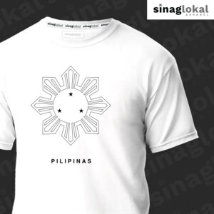 White T-Shirt with 8-Ray Sun and Pilipinas on Front